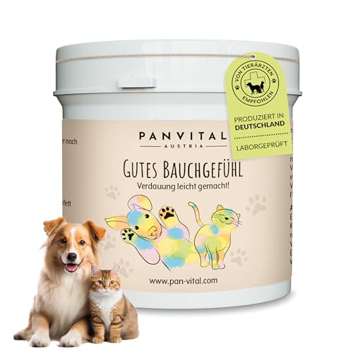 PANVITAL Probiotika Hund Pulver [Gutes Bauchgefühl] 150g zum Darmflora Aufbau bei Durchfall und Durchfall Katze - Probiotika statt Kohletabletten - bei Verdauungsproblemen als Darmkur von PANVITAL