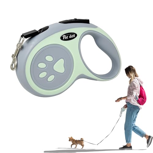 5 M Lange Hundeleine Rollleine 360° Drehbare Einziehbare Hundeleine Flexileine Mit Rutschfestem Griff und Schnellspann Bremsknopf Geeignet für Kleine,Mittelgroße und Große Hunde von PANYI