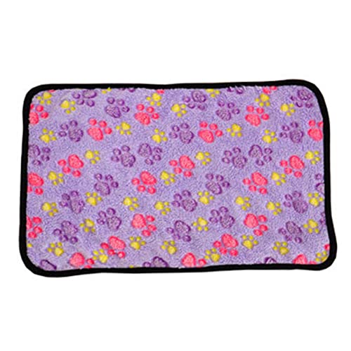 PAPABA Coral Fleece Blanket Pets Supplies Warm Sleeping Blanket Pets Supplies Cozy Non-Pilling Purple 2 von PAPABA