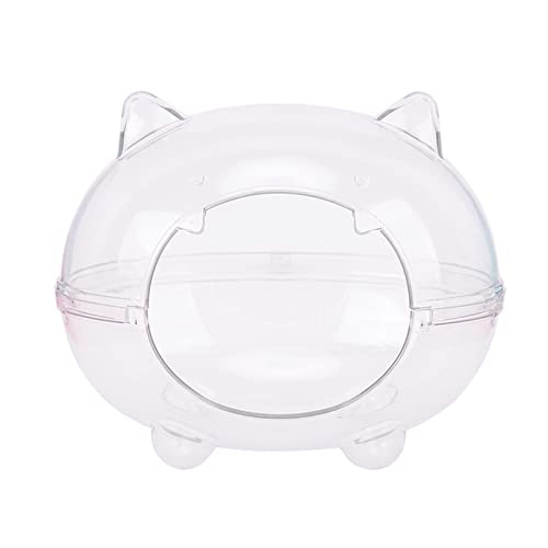 PAPABA Hamster-Badewanne Dual-Use-Hamster-Mini-Haus-Sandbad-Box Take A Washing Transparent S von PAPABA