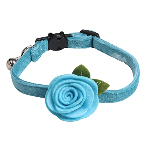 PAPABA Haustier-Ausschnitt-Kreis leichte Haustier-Halskette mit Mini-Glocken-Anhänger Dekoration Super weich leicht zu tragen Blau von PAPABA