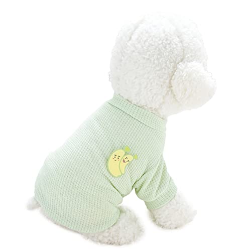 PAPABA Haustier Mantel Polyester Pullover einfarbig Haustier Kleidung Charming Grün XL. von PAPABA