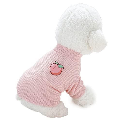PAPABA Haustier Mantel Polyester Pullover einfarbig Haustier Kleidung Charming Rosa L von PAPABA