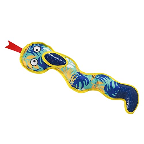PAPABA Haustier-Zahnspielzeug, leichtes Cartoon-Schlangenform-Hündchen-Molar-Ton-Spielzeug, um Langeweile zu lindern, exquisit Blau von PAPABA