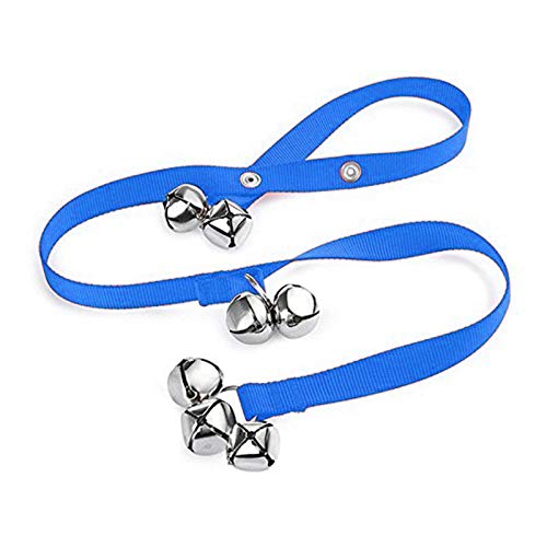 PAPABA Haustierhund Türklingel einstellbare Seil-Speiseetraining kommunizieren Clicker mit 7 Blau von PAPABA