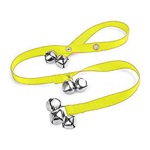 PAPABA Haustierhund Türklingel einstellbare Seil-Speiseetraining kommunizieren Clicker mit 7 Gelb von PAPABA