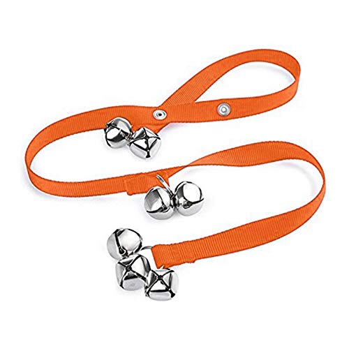PAPABA Haustierhund Türklingel einstellbare Seil-Speiseetraining kommunizieren Clicker mit 7 Orange von PAPABA