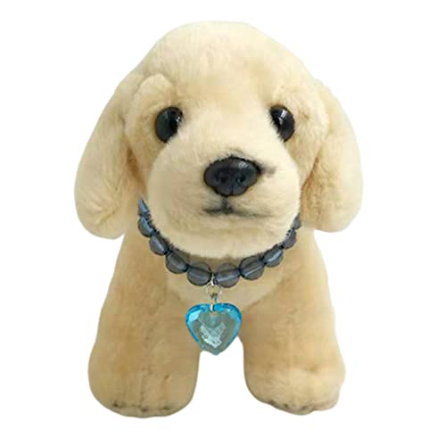 PAPABA Hund Halskette Kragen Leichte Perlendesign Dog Kragen Einstellbar Fade Blau L. von PAPABA