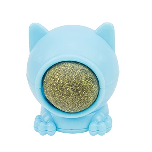 PAPABA Kätzchenspielzeug wiederverwendbarer austauschbarer Kätzchen Katzenminzenkugel Zähne Reinigung Mundpflege Blau von PAPABA