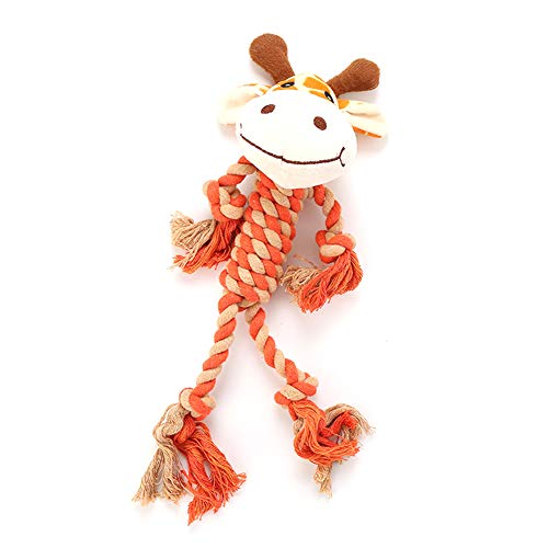 PAPABA Tiere Form Sounder Baumwolle Seil Plüsch Puppe Haustierhundkatzen Kaukaukratzer Giraffe von PAPABA