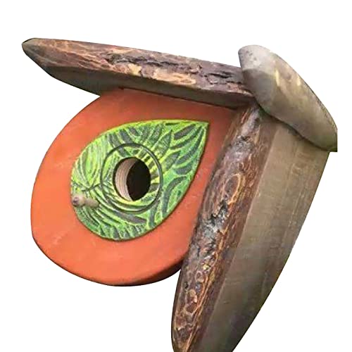 PAPABA Vogel ruhhaus Tragbares handgemachtes Blattform Vogelhaus Anti-Verschleiß-Leicht Gewicht Orange von PAPABA