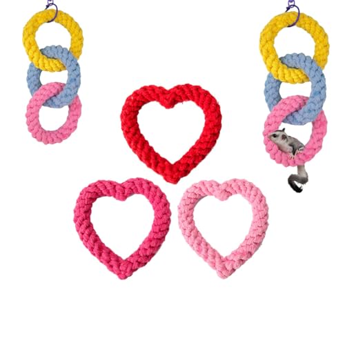Kleines Haustierspielzeug, Zuckergleiter, Schaukelspielzeug, Vogelständer – Liebe & Ringform, kleine Tierkäfig-Dekoration, Zubehör, gut für Frettchen, Zuckergleiter, Spiel-Shuttle Kleines Haustierspielzeug, Zuckergleiter, Schaukelspielzeug, Vogelständer – Liebe & Ringform, kleine Tierkäfig-Dekoration, Zubehör, gut für Frettchen, Zuckergleiter, Spiel-Shuttle von PAPIEEED