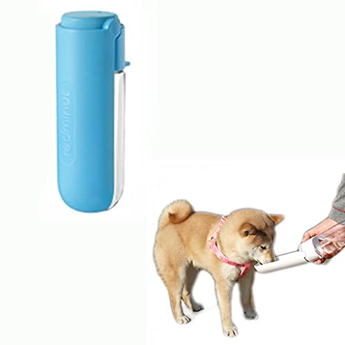 PAPIEEED Faltbare Hunde-Wasserflasche, drehbarer Haustier-Getränkespenderbecher mit Klappspüle, tragbare Hunde-Wasserflasche für Outdoor-Spaziergänge, Wandern, Reisen von PAPIEEED