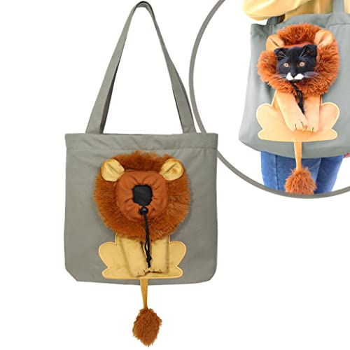 PAPIEEED Haustier Katze Tragetasche Canvas Tragetasche Cat Sling Pack für Ausflüge Gehen Geldbörse für Chihuahua Bichons Zwergspitz von PAPIEEED