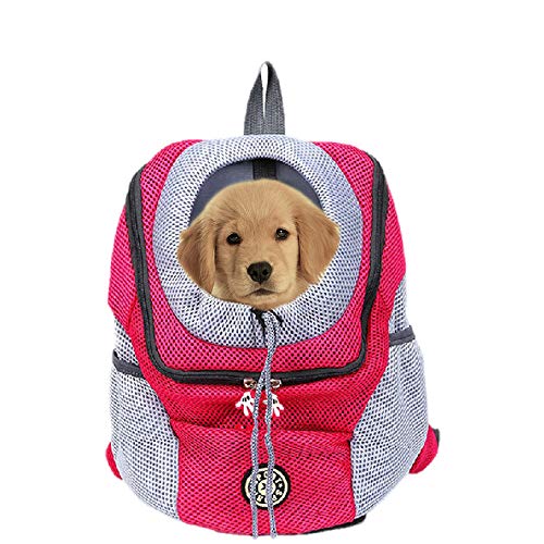 PAPIEEED Haustier-Rucksack für kleine Hunde und Katzen bis zu 15 ~ 7,7 kg, freihändige Haustier-Reisetasche, atmungsaktives Head-Out-Design und wasserdichte Unterseite zum Wandern und Reisen von PAPIEEED