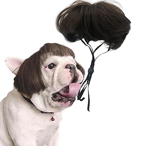 PAPIEEED Hundekostüm, verstellbare Hundeperücke, für Partys, Haaraccessoires, niedliches Pageboy-Frisurenkostüm für Partys von PAPIEEED