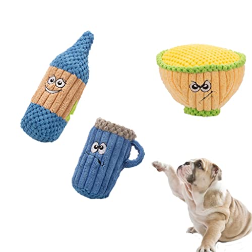 PAPIEEED Schnüffelspielzeug für Hunde, langlebiges interaktives Puzzle-Spielzeug für Welpen, Plüsch-Quietschspielzeug für Nasentraining von PAPIEEED