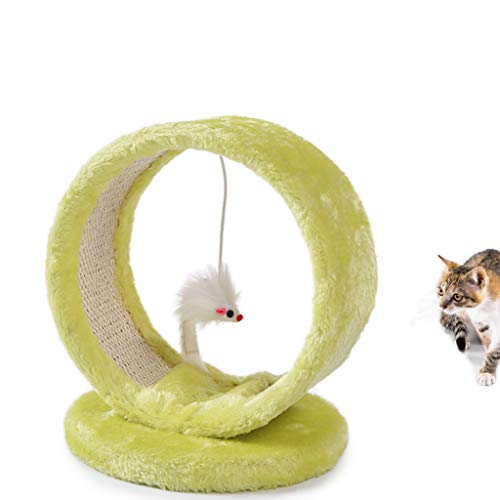 PAPIEEED Zylinder Katzenkratzer Spielzeug, Katzentunnel Indoor Spiel, Montiert Katzenbett Rohr mit Maus Spielzeug von PAPIEEED