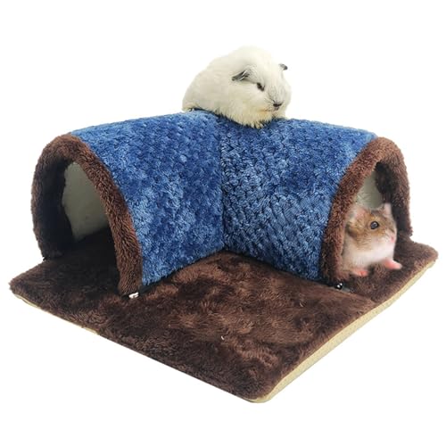 Warmes Kleintier-Tunnelversteck Weiches Meerschweinchenbett | Abnehmbare Hamsterhäute & Röhren Käfigzubehör für Zuckergleiter Maus Igel Chinchilla Warmes Kleintier-Tunnelversteck Weiches Meerschweinchenbett | Abnehmbare Hamsterhäute & Röhren Käfigzubehör für Zuckergleiter Maus Igel Chinchilla von PAPIEEED