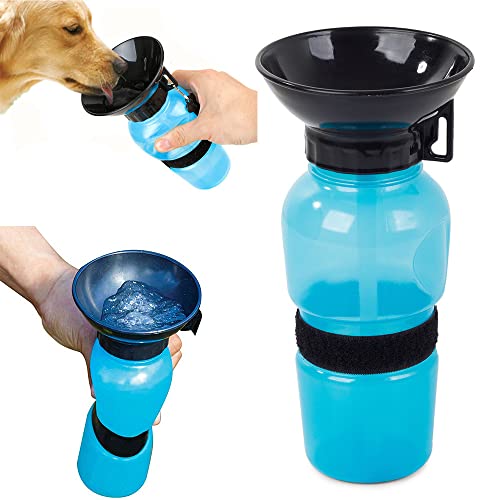PARENCE - Hundeflasche mit integriertem Napf - Reise- und Transportflasche - Auto, drinnen und draußen - 0,5L Trinkflasche von PARENCE