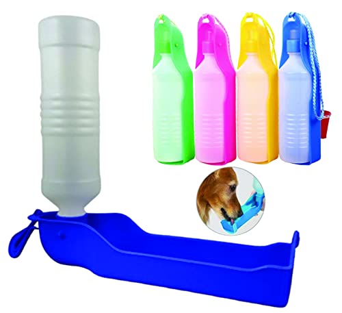 PARENCE.- 500 ml tragbare Hundewasserflasche/zusammenklappbare Wasserflasche für Hunde, Katzen, Haustiere/Outdoor-Aktivitäten, im Freien. - Farbmix (Grün, Blau, Rot, Pink) von PARENCE