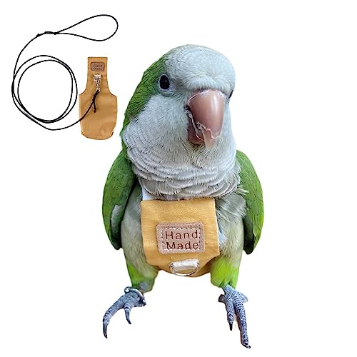 Vogel Kleidung Papagei Windeln Vogel Flug Anzüge, Wiederverwendbare Wasserdichte Windeln Haustier Vogel Liefert (mit Seil, S) von PARREN