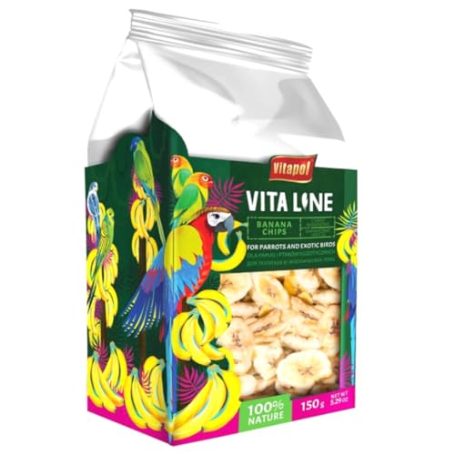 Vitapol VITALINE - Bananenchips für alle Papageien 150g von PARROTPLANET.PL