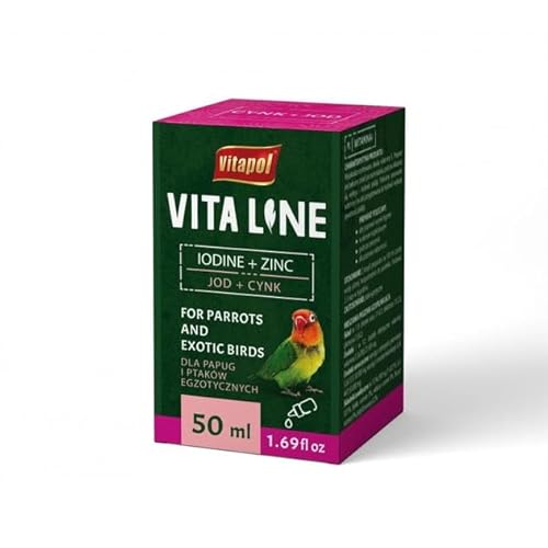 Vitapol VITALINE Zink + Jod - für Papageien und exotische Vögel 50 ml von PARROTPLANET.PL