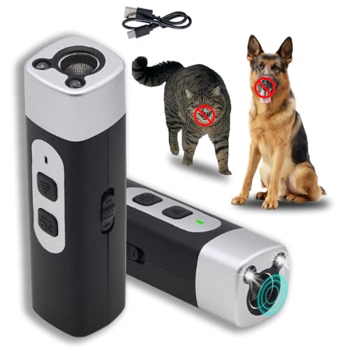 PASLFC Antibell Ultraschall Gerät Hunde, Hundeabwehr Ultraschall, Anti Bell Gerät Hunde, Dreigang-Frequenzumwandlung, Anti Bell Ultraschall, Ultraschall Hundegebell, Antibell für Hunde (Schwarz) von PASLFC