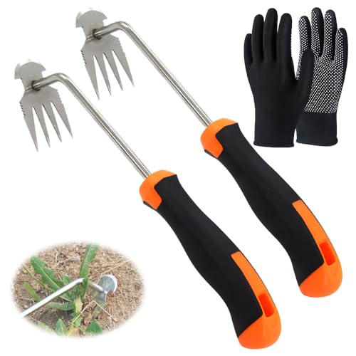 PASLFC Gartenarbeit Hand Unkrautstecher,Unkraut Entferner Gerät Edelstahl,Entwurzelungswerkzeug,Handjätgerät,Wurzeljäter,Gartenwerkzeug Unkrautstecher,Manual Weeders,Unkrautjäter mit Stiel PASLFC Gartenarbeit Hand Unkrautstecher,Unkraut Entferner Gerät Edelstahl,Entwurzelungswerkzeug,Handjätgerät,Wurzeljäter,Gartenwerkzeug Unkrautstecher,Manual Weeders,Unkrautjäter mit Stiel von PASLFC