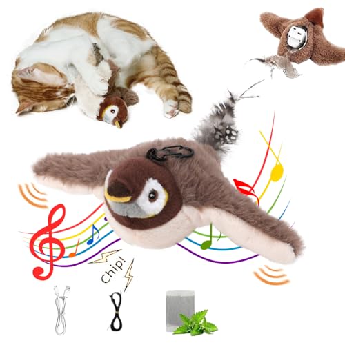 PASLFC Interaktives Katzenspielzeug Selbstbeschäftigung,Fliegender Vogel Katzenspielzeug,Elektrisches Vogelspielzeug für Katzen,Katzenspielzeug Vogel Flattern,Spielzeug Katze,Flying Bird Cat Toy PASLFC Interaktives Katzenspielzeug Selbstbeschäftigung,Fliegender Vogel Katzenspielzeug,Elektrisches Vogelspielzeug für Katzen,Katzenspielzeug Vogel Flattern,Spielzeug Katze,Flying Bird Cat Toy von PASLFC