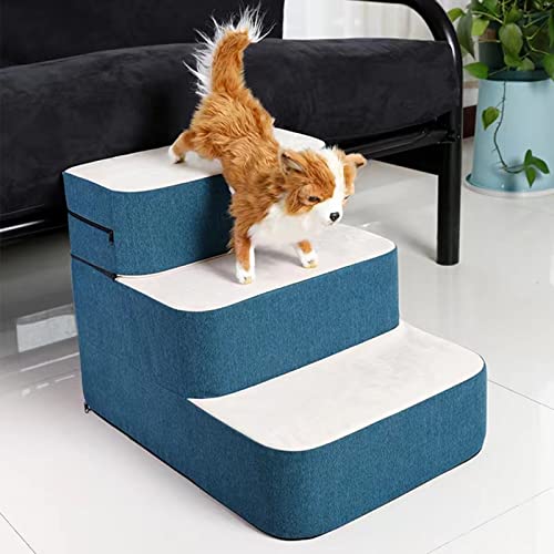 Hundetreppe für kleine Hunde, Hundetreppe aus hochdichtem Schaumstoff, langlebig, stark tragend, ideal für verletzte Hunde, ältere Hunde und Katzen (40 * 55 * 40CM) von PASPRT