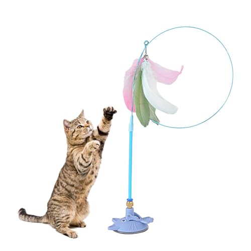 Katzenspielzeug mit Saugnapf, selbstspielendes Katzenspielzeug | Interaktives Selbstspielspielzeug mit Saugnapf | Multifunktionales Teaser-Spielzeug für Unterhaltung, tragbares Haustierspielzeug Katzenspielzeug mit Saugnapf, selbstspielendes Katzenspielzeug | Interaktives Selbstspielspielzeug mit Saugnapf | Multifunktionales Teaser-Spielzeug für Unterhaltung, tragbares Haustierspielzeug von PASSI