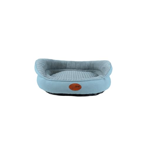 PATAM Hundebett für Hunde und Katzen, Abnehmbarer Bezug, maschinenwaschbar, weiches Bett mit erhöhtem Rand und Rutschfester Unterseite - Chanel Hellblau, Small 51 x 41 x 20 cm PATAM Hundebett für Hunde und Katzen, Abnehmbarer Bezug, maschinenwaschbar, weiches Bett mit erhöhtem Rand und Rutschfester Unterseite - Chanel Hellblau, Small 51 x 41 x 20 cm von PATAM