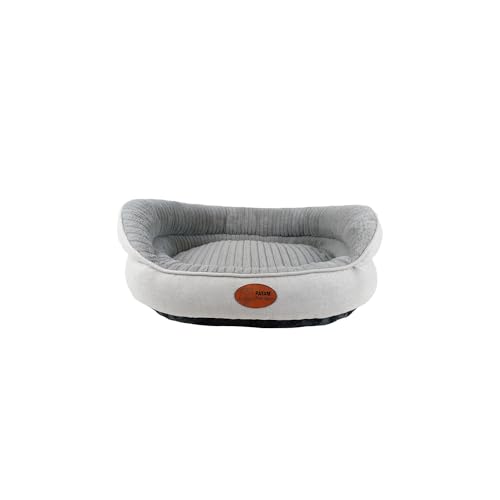 PATAM Hundebett für Hunde und Katzen, Abnehmbarer Bezug, maschinenwaschbar, weiches Bett mit erhöhtem Rand und Rutschfester Unterseite - Chanel Hellgrau, Small 51 x 41 x 20 cm PATAM Hundebett für Hunde und Katzen, Abnehmbarer Bezug, maschinenwaschbar, weiches Bett mit erhöhtem Rand und Rutschfester Unterseite - Chanel Hellgrau, Small 51 x 41 x 20 cm von PATAM