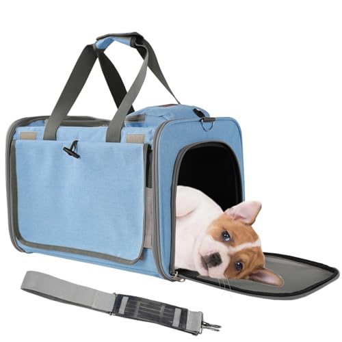 Patazone Katzentragetasche, Tragetasche für kleine Hunde, weiche Seiten für mittelgroße und große Katzen, große Tasche, atmungsaktiv, Sonnenschutz, Haustier-Transporttasche, Sichtschutz von PATAZONE