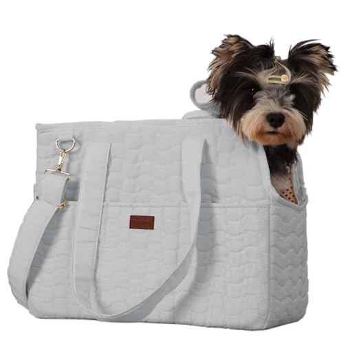 Patazone Tragetasche für kleine Hunde, Katzen, Welpen, große Katze mit mehreren Taschen, atmungsaktives Netzgewebe, weiches Kissen, Reisen, Picknick, Outdoor, 6,8 kg, Grau 2, Größe L Patazone Tragetasche für kleine Hunde, Katzen, Welpen, große Katze mit mehreren Taschen, atmungsaktives Netzgewebe, weiches Kissen, Reisen, Picknick, Outdoor, 6,8 kg, Grau 2, Größe L von PATAZONE