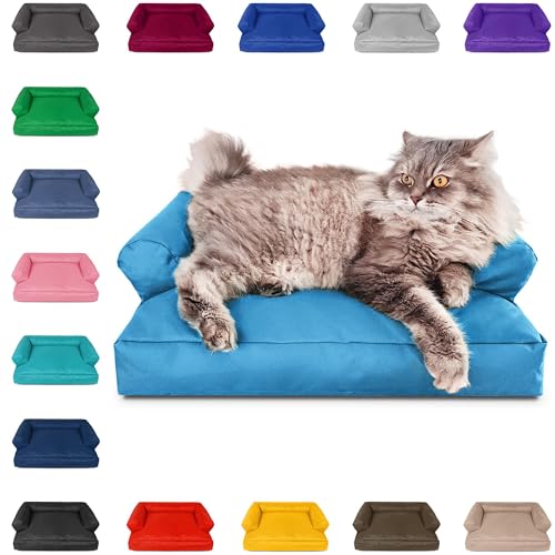PatchHome Katzenbett – Oeko-TEX Zertifiziert – Katzenmöbel – mit recyceltem Styropor gefüllt – Katzensofa – Made in Germany – 50x40x15 cm – Aqua PatchHome Katzenbett – Oeko-TEX Zertifiziert – Katzenmöbel – mit recyceltem Styropor gefüllt – Katzensofa – Made in Germany – 50x40x15 cm – Aqua von PATCH HOME