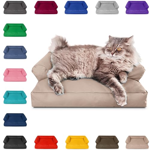 PatchHome Katzenbett – Oeko-TEX Zertifiziert – Katzenmöbel – mit recyceltem Styropor gefüllt – Katzensofa – Made in Germany – 50x40x15 cm – Beige PatchHome Katzenbett – Oeko-TEX Zertifiziert – Katzenmöbel – mit recyceltem Styropor gefüllt – Katzensofa – Made in Germany – 50x40x15 cm – Beige von PATCH HOME