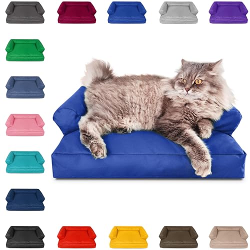 PatchHome Katzenbett – Oeko-TEX Zertifiziert – Katzenmöbel – mit recyceltem Styropor gefüllt – Katzensofa – Made in Germany – 50x40x15 cm – Blau PatchHome Katzenbett – Oeko-TEX Zertifiziert – Katzenmöbel – mit recyceltem Styropor gefüllt – Katzensofa – Made in Germany – 50x40x15 cm – Blau von PATCH HOME