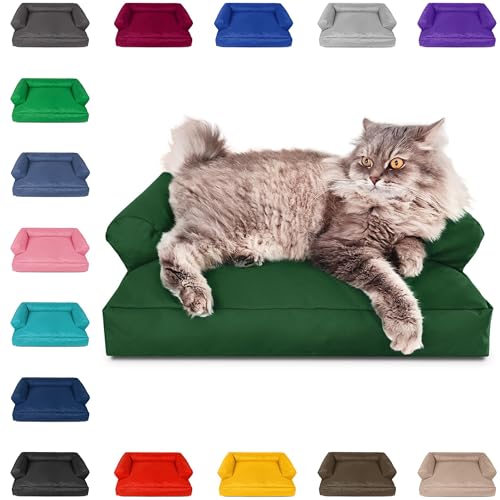 PatchHome Katzenbett – Oeko-TEX Zertifiziert – Katzenmöbel – mit recyceltem Styropor gefüllt – Katzensofa – Made in Germany – 50x40x15 cm – Dunkelgrün PatchHome Katzenbett – Oeko-TEX Zertifiziert – Katzenmöbel – mit recyceltem Styropor gefüllt – Katzensofa – Made in Germany – 50x40x15 cm – Dunkelgrün von PATCH HOME