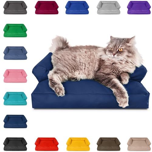 PatchHome Katzenbett – Oeko-TEX Zertifiziert – Katzenmöbel – mit recyceltem Styropor gefüllt – Katzensofa – Made in Germany – 50x40x15 cm – Marina von PATCH HOME