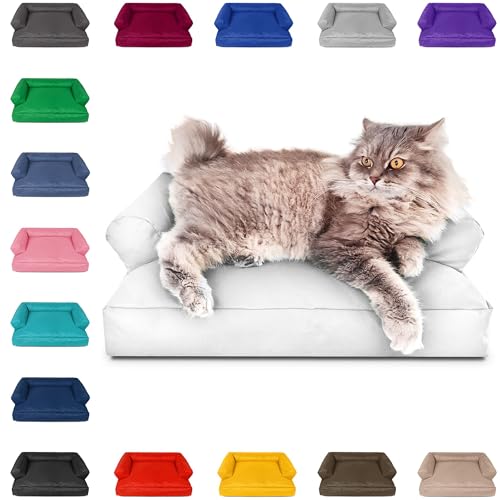 PatchHome Katzenbett – Oeko-TEX Zertifiziert – Katzenmöbel – mit recyceltem Styropor gefüllt – Katzensofa – Made in Germany – 50x40x15 cm – Weiss PatchHome Katzenbett – Oeko-TEX Zertifiziert – Katzenmöbel – mit recyceltem Styropor gefüllt – Katzensofa – Made in Germany – 50x40x15 cm – Weiss von PATCH HOME