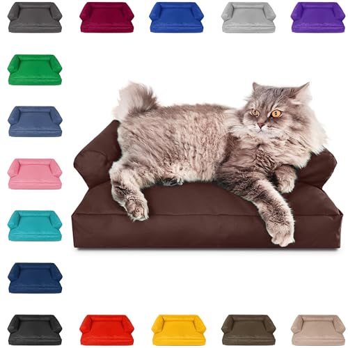 PatchHome Katzenbett – Oeko-TEX Zertifiziert – Katzenmöbel – mit recyceltem Styropor gefüllt – Katzensofa – Made in Germany – 50x40x15 cm – Braun PatchHome Katzenbett – Oeko-TEX Zertifiziert – Katzenmöbel – mit recyceltem Styropor gefüllt – Katzensofa – Made in Germany – 50x40x15 cm – Braun von PATCH HOME