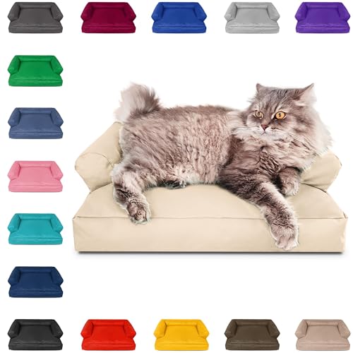 PatchHome Katzenbett – Oeko-TEX Zertifiziert – Katzenmöbel – mit recyceltem Styropor gefüllt – Katzensofa – Made in Germany – 50x40x15 cm – Creme PatchHome Katzenbett – Oeko-TEX Zertifiziert – Katzenmöbel – mit recyceltem Styropor gefüllt – Katzensofa – Made in Germany – 50x40x15 cm – Creme von PATCH HOME
