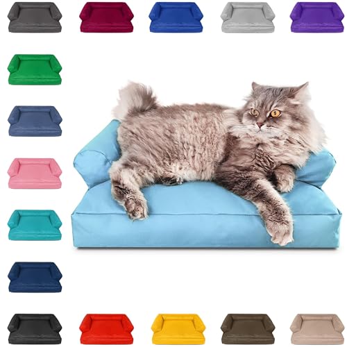 PatchHome Katzenbett – Oeko-TEX Zertifiziert – Katzenmöbel – mit recyceltem Styropor gefüllt – Katzensofa – Made in Germany – 50x40x15 cm – Hellblau PatchHome Katzenbett – Oeko-TEX Zertifiziert – Katzenmöbel – mit recyceltem Styropor gefüllt – Katzensofa – Made in Germany – 50x40x15 cm – Hellblau von PATCH HOME