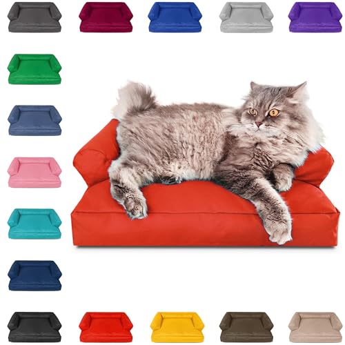 PatchHome Katzenbett – Oeko-TEX Zertifiziert – Katzenmöbel – mit recyceltem Styropor gefüllt – Katzensofa – Made in Germany – 50x40x15 cm – Rot PatchHome Katzenbett – Oeko-TEX Zertifiziert – Katzenmöbel – mit recyceltem Styropor gefüllt – Katzensofa – Made in Germany – 50x40x15 cm – Rot von PATCH HOME
