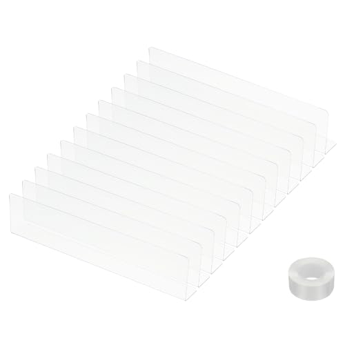 PATIKIL 12er-Pack Unter-Couch-Blocker, Acryl-Unter-Bett-Blocker für Haustiere (2,36" H x 9,84" L) mit Klebeband Klar Spielzeug-Blocker für Bett Sofa Schreibtisch Möbel von PATIKIL