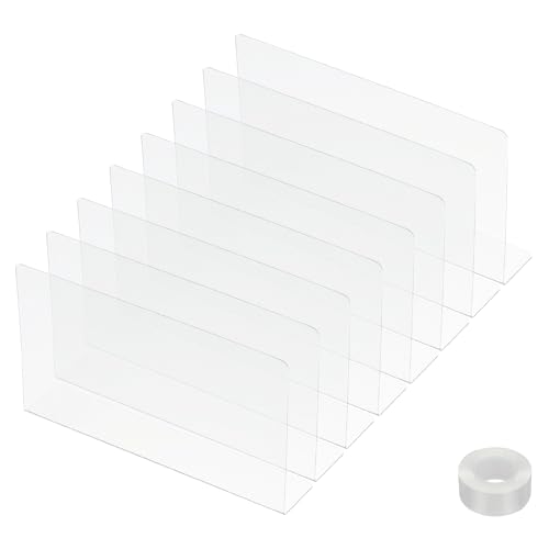 PATIKIL 8er-Pack Unter-Couch-Blocker, Acryl-Unter-Bett-Blocker für Haustiere (4,72" H x 7,87" L) mit Klebeband Klar Spielzeug-Blocker für Bett Sofa Schreibtisch Möbel von PATIKIL