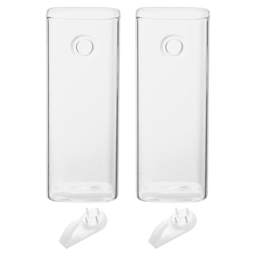 PATIKIL Wand Vasen für Blumen 2Stk Pflanzgefäße Hängend Glas Rechteck Form Terrarien Anzucht Station für Zuhause Büro Dekor Einweihungsparty Geschenke von PATIKIL